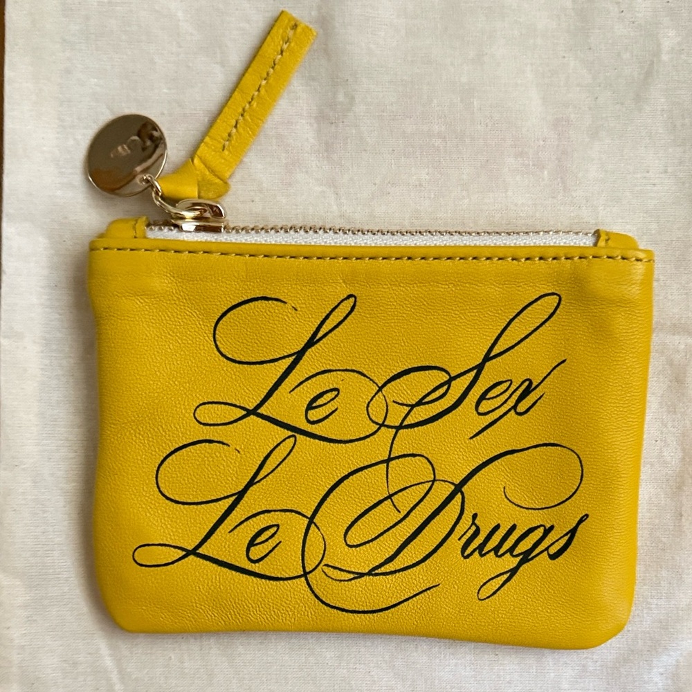 NWT Clare V. Le Sex Le Drugs Le Rock 'n' Roll Coin Clutch *RARE*